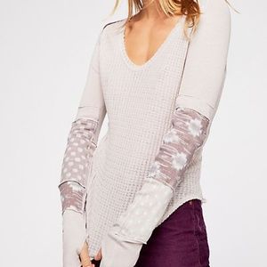 NWOT - Free People Greatest Patched Thermal Top